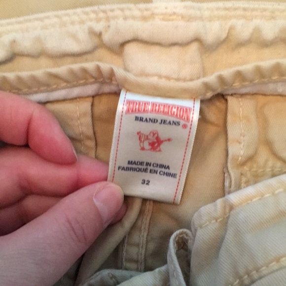 True religion button fly size 32 work khaki pant - Picture 3 of 8